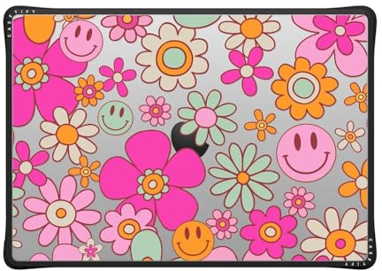 CASETiFY Impact MacBook Pro 16 Zoll (2021 & 2023) Hülle [verbessertes Schutzecken-Design, Belüftungsausschnitte, rutschfester Griff] – groovig transparent