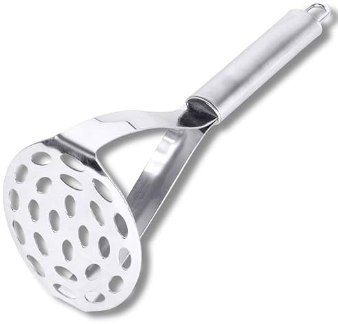 WG inc Stainless Steel Potato Masher for Mashing Potatoes, Avocado, Fruits and Other Vegetables, Heavy Duty Masher Utensil for Kitchen - Dishwasher Safe