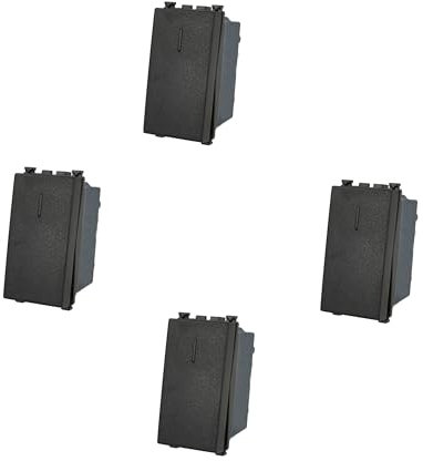 4 Pezzi Deviatore Unipolare 1P 16A compatibile con Vimar Arke colore Nero incasso presa a muro confezione 4 pz