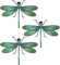 Rosojodg 3Pcs Green Dragonfly Animal Applique Patches, Iron On, Fabric, Adult