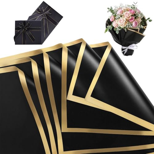 20 Blatt Wasserfeste Bouquet Papier Floral Geschenkpapier Flower Bouquet Wrapping Paper Wasserfeste Blumenpapier Koreanischer Papier Blumenstrauß Verpackungspapier Blumenpapier(58 x 58 cm)
