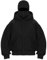 OLIPHEE Herren Kapuzenpullover Winter mit Sturmhaube Casual Hoodie Herren mit Reißverschluss und Tasche Winddicht Warme Jacke Herren Sweatshirt Locker Aschwarz L