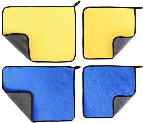 Confezione Da 4 Panni Per Lavaggio Auto, Asciugamani Assorbenti, Strumenti Per La Pulizia Dell'Auto, Panni Morbidi Per Lavaggio Auto, Accessori Per La Cura Dell'Autolavaggio