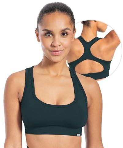 SMILODOX Sport BH Damen Louisa, Blickdicht Rutschfestes Sport Bra, Seamless Gerippter Stoff Crop Top, Shaped Fit ärmelloses Oberteil, Atmungsaktives Yoga Tank Top für Fitness, Gym & Alltag