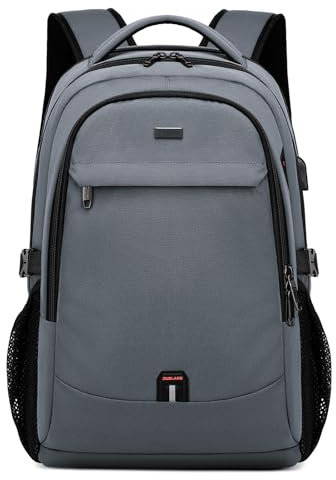 DUSLANG 17 Inch Laptop Backpack for Travel Water Resistant College Backpack for Men/Women Laptop Bag with USB Charging Port,Dark grey