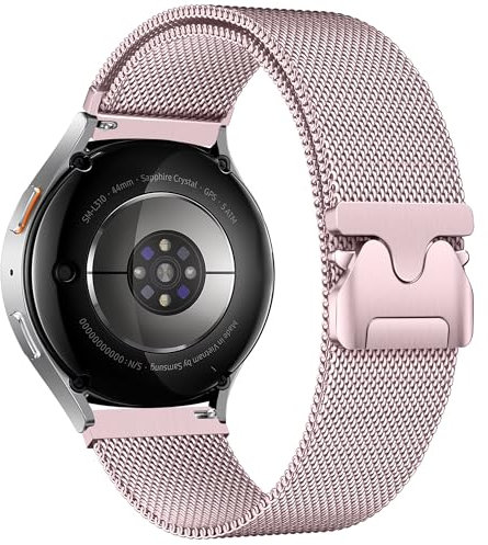 Uhrenarmband 20mm Edelstahl Kompatibel mit Samsung Galaxy Watch7/6/5/4/FE Armband 40 44mm,Watch5 Pro 45mm/Galaxy6/4 Classic Bänder 47 43 46 42,Metall Mesh Magnet Uhrband für Damen Herren