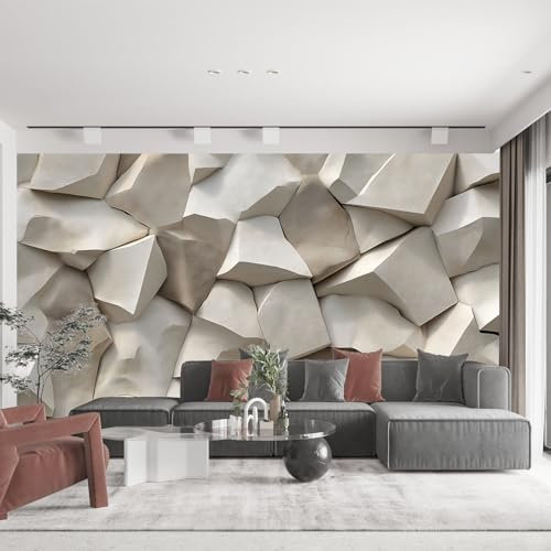 Trending - Carta da parati autoadesiva 3D, motivo pietra arenaria, per pareti fai da te, per camera da letto/salotto/corridoio, con design moderno in pietra (300 x 210 cm)