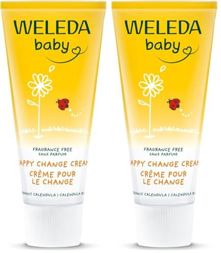 WELEDA - Crème pour le Change Calendula sans parfum - Pour le soin du siège des bébés - La peau est apaisée et protégée efficacement. Rougeurs réduites. - NATRUE - 75 ml (Lot de 2)
