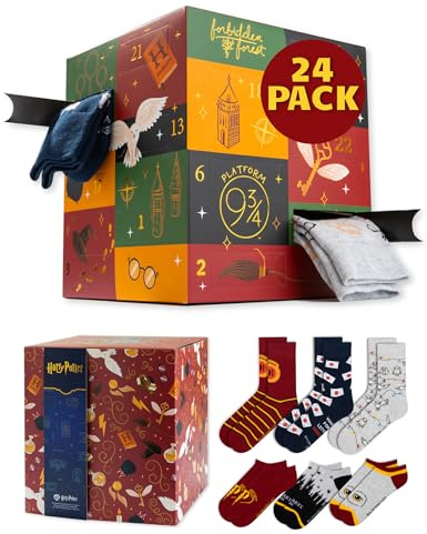 Adventskalender Wizarding World Harry Potter Socken Herren Geschenkbox Damen Geschenke 24 Paar 35-40