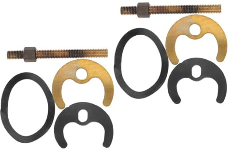 SOPOTUTU 2 Sets Copper Horseshoe Faucet Mounting Kit Extended Plate Tap Fixing Tool for Kitchen and Bathroom Sink Installation