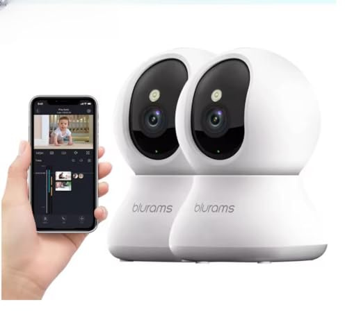 benshop Baby Monitor Caméra de sécurité domestique HD 2K avec détection de mouvement et audio bidirectionnel, installation simple, jour et nuit clair moniteur vidéo pour bébé (2)