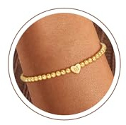 SLOONG Armband Damen Gold, Herz Armband mit Buchstaben M Armkette Personalisiert Armbänder Jewelry Kinder Schmuck Geschenk Freundin Teenager Mädchen Geschenke 5 6 7 8 9 10 11 12 Jahre