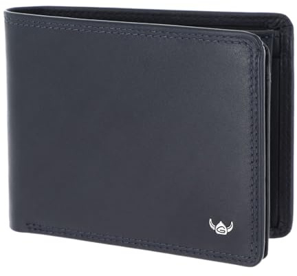 Golden Head Leder Geldbörse Polo RFID Protect Scheintasche 1420 Marineblau dunkelblau