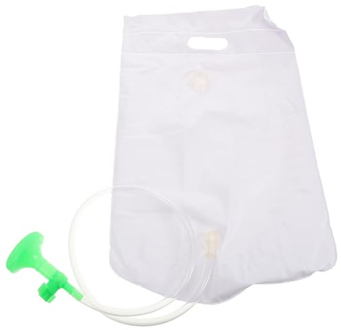 Outanaya Tragbarer Duschbeutel fürs Bett 10l aus Pvc mit Duschkopf und Schlauch Faltbar Leicht für Bettlägerige Patienten Senioren Camping und Pflege