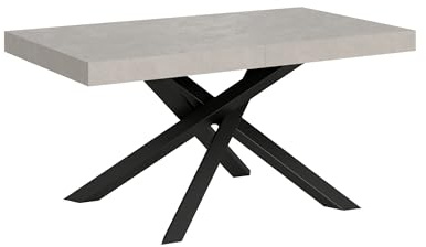 Itamoby Volantis Cashmere Ausziehtisch, 160/264 x 90 cm, mit Füßen, Anthrazit