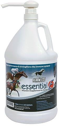 Pennwoods Essential E: Equine Vitamin E Supplement for Horse Health, Performance, Recovery & Nutrition - 1 Gallon