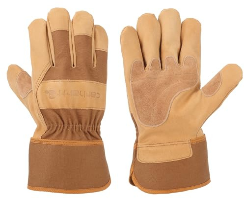 Carhartt Men's Grain Leather Work Glove with Safety Cuff Cold Weather