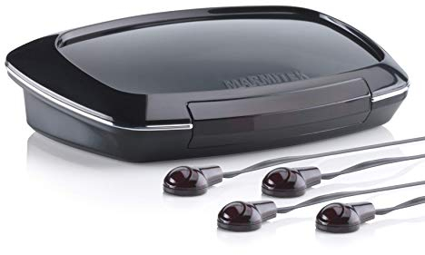 Marmitek Invisible Control Black 4 - Infrarotverlängerung - Emitter (Klebe) LEDs - 4 Geräte - Tischmodell - Bedienung Geräten in geschlossenen Schrank mit eigenen Fernbedienung, Schwarz, 08091