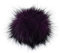Unbekannt Fell Pompon mit Druckknopf purple (lila)