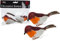 JMS we create smile Decorative Robins Garden Ornaments Artificial Robin Bird For Christmas Tree Decoration Gift Craft Outdoor Decor Statue (Set of 2)