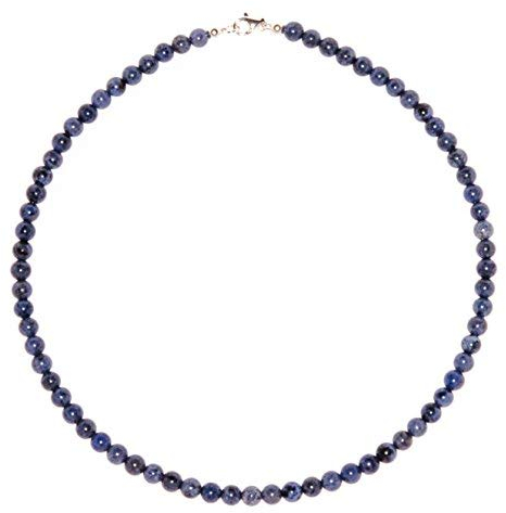 Blauquarz Schmuck (Halskette) Blauquarz Kette Blauquarz Kugeln Größe ca. 6 mm Verschluss 925er Sterling-Silber Modellnummer 1320