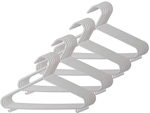 Bieco Kleiderbügel Kinder 32 St. Grau | Länge ca 30 cm | Baby Kleiderbügel | Kinder Kleiderbügel | Baby Bügel Kleiderbügel Kinder Baby Organiser Kinder bügel Baby größentrenner Baby