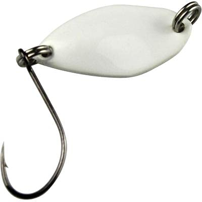 FTM Spoon Fly 1,2g - Forellenblinker zum Angeln auf Forellen, Löffel zum Forellenangeln, Löffelblinker zum Ultra Light Angeln, Farbe:weiß/silberfarben
