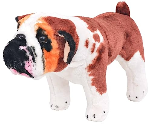 vidaXL Plüschtier Stehend Bulldogge XXL Plüschspielzeug Stofftier Kuscheltier
