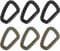 BESPORTBLE 6 Stücke Taktische Karabiner Schlüsselbund Klettern D Ringe Gear Clip Rucksack Hängende Schnalle für Camping Wandern Angeln Gym Außeneinsatz (schwarz und grün)