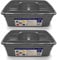Cleaning Caddy Tray Box Housekeeping Cleaners Tote Tray Basket with Handle Carry Grips - Ideal Under Sink Kitchen Storage Caddy for Cleaning Products Cleaners Carrier Tool Organiser (Silver 2 Pack)