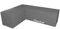 Planesium Premium L-Form Eck-Loungegruppe Eckbank Ecksofa Hülle Abdeckung Schutzhülle Haube Abdeckplane wasserdicht 575g /lfm (B 300cm x T 300cm x LE 100cm x H 80cm, Anthrazit)