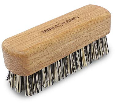 WALDKRAFT Bartbürste Black Forest | Handliche Bürste für die tägliche Bartpflege | Dichte vegane Fibre-Borsten | Gesichtsbürste Made in Germany (Eichenholz - Fibre)
