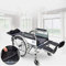 Fauteuil Roulant de Toilette, Chaise de Douche Mobile Portable, Fauteuil Roulant Pliable pour Personnes âgées, siège d'aisance épais, Aide aux Personnes handicapées