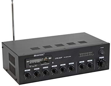 OMNITRONIC CPE-40P ELA-Mischverstärker mit MP3-Player & IR-FB, Bluetooth, 40 Watt RMS