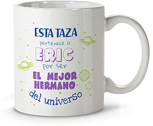 LolaPix Taza personalizada. Regalos personalizados con nombre y texto. Tazas con frases originales. Universo Morado. Taza cerámica 330ml