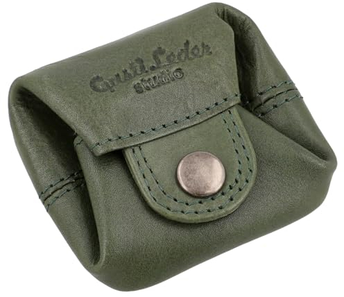Gusti Porte-Monnaie Linus en Cuir Bourse Petit Porte-Monnaie Vert Cuir