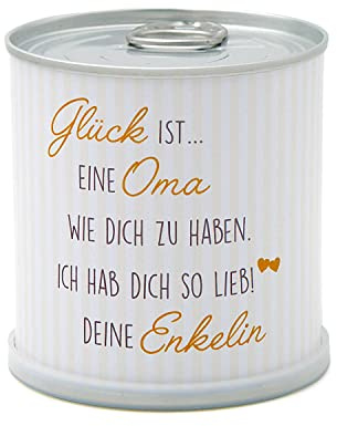 MacFlowers Glücksklee - Glück Ist ... Eine Oma Wie Dich Zu Haben - Geschenk im Adventskalender - zu Weihnachten oder Geburtstag- Enkelin Grüße - Wichtelgeschenk
