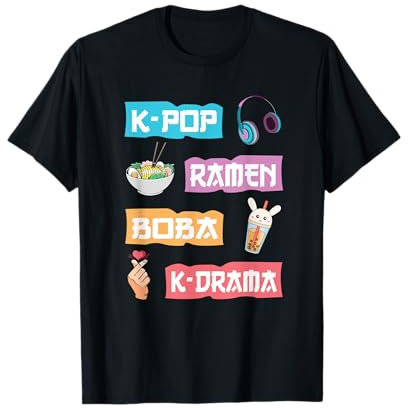 K-Pop Ramen Boba K-Drama - Süßer Anime Ramen T-Shirt