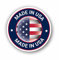 AMA SHOP Passgenauer Aufkleber Made in USA Modell 2 | Autoaufkleber | Aufkleber für Helm, Motorrad, Wohnmobil, PVC-Aufkleber mit weißem Rand für Wandaufkleber, Wandaufkleber