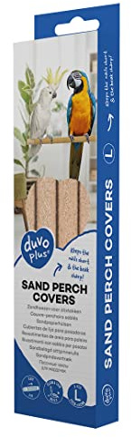 duvoplus, Sanded Perch Covers L – 3 Pieces – 25 x 2 x 2 cm Beige, Birds, Beige, Birds