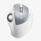 ProtoArc EM01 Wireless Trackball Maus Bluetooth RGB | Wiederaufladbare Ergo Maus 5 DPI einstellbar Daumensteuerung | Verstellbarer Winkel für PC/iPad/Mac/Windows - Weiß und Silber
