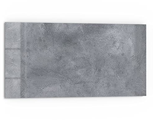 DEQORI Küchenrückwand Glas | Motiv Betonstruktur im Detail | 80x40 cm | Bad- oder Herd-Rückwand | Herdblende Spritzschutz für Küche & Badezimmer | moderne Deko für Fliesenspiegel