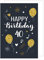 Edition Seidel Premium XXL Maxi Glückwunschkarte zum 40. Geburtstag mit Umschlag Format DIN A4. Geburtstagskarte Grußkarte Billet Happy Birthday Mann Frau Luftballons Gold (A4-GZ346-40)