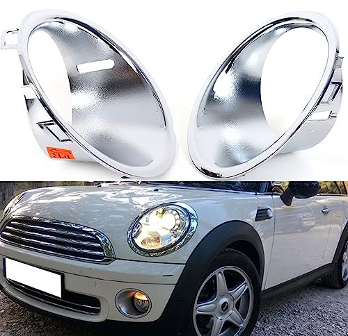 2PCS Nebelscheinwerfer Lampe Chrome Trim Ring Abdeckung Für BMW Mini Cooper R55 R56 R57 Benzin Fahrzeuge 51112753661 51112753662