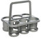 Novaliv Flaschenträger 6 Flaschen - Stabiler Halt - Getränkekorb Kunststoff, Stapelbar, 32x23x28cm Silber - Ideal für Küche & Keller - Getränkekorb Bierträger Getränketräger Flaschenbox
