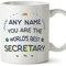 Mugffins Tassen Personalisierten für SEKRETÄRIN - Auf Englisch - World's Best - 11 oz / 330 ml - Individuell Anpassbar Geschenk Mitarbeiter