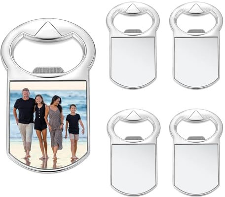 Veciado Thermal Transfer Beer Bottle Opener Refrigerator Magnet Personalized Photo Gifts Heat Transfer Bottle Opener for Favors Wedding 5Pcs