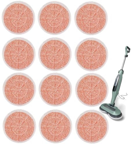 Steam Mop Replacement Pads for Shark S8201 S8001 S7000 S7000AMZ S7001 S7001TGT S7000 S7201 S7000C Series Steam & Scrub All-in-One Hard Floor Reusable Mop Head Refill - #: XKITP7000 (12 Pack)