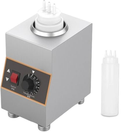 Electric Sauce Bottle Warmer, Warmer Filling Machine with 22oz Bottle, 1 Grid Cheese Caramel Jam Warmer with Temperature 86-185℉ - Sauce Heater for Chocolate Cheese Caramel Sauce