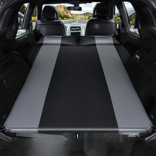 MMHGFIR Auto Luftmatratze, Für FIAT 500/500C/500E/Abarth 500 2007-2022 Tragbar Dickere Aufblasbares Matratze,Auto Luftmatratze mit Luftpumpe und Kissen für Reise Camping Zelt,A